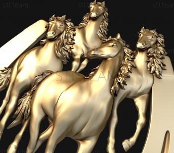 3D model Horses and horseshoes (STL)